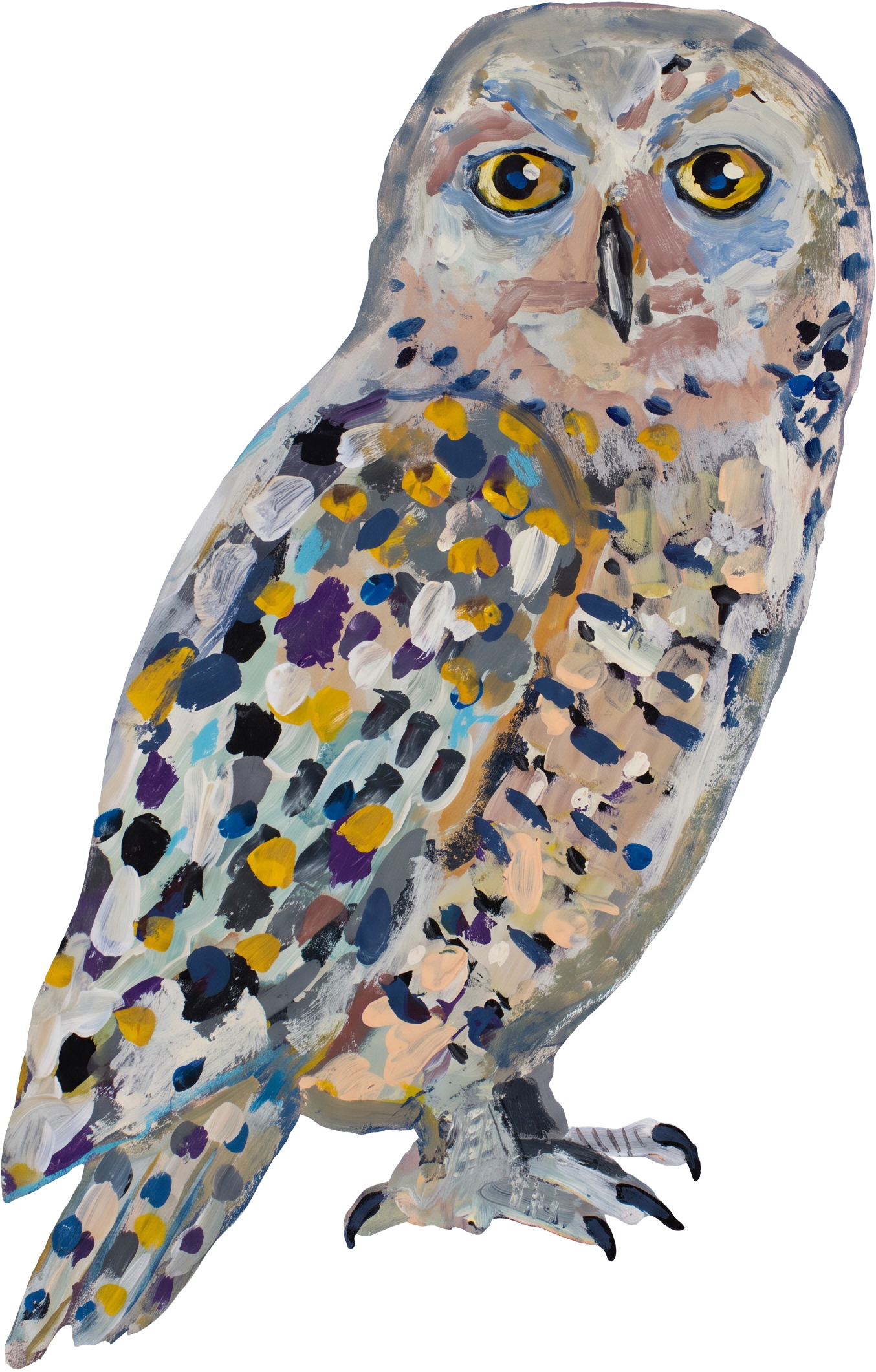 Click for a hoot Snowy Owl at Dusk, a painting by Karin Winter, inviting you to join the mailing list